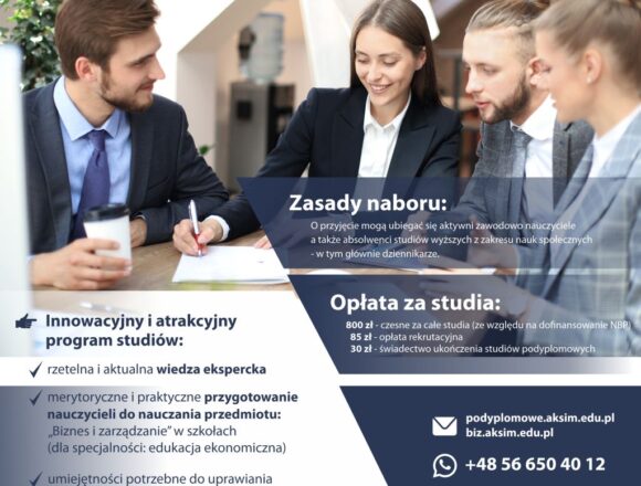 W AKSiM trwa rekrutacja na kierunek „Biznes i zarządzanie”