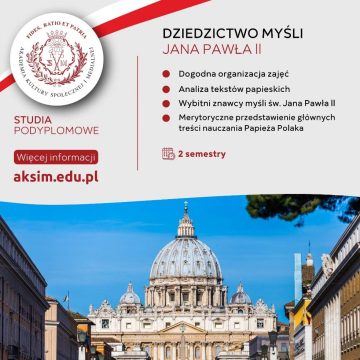 Dziedzictwo myśli Jana Pawła II – studia, które łączą teorię z życiem